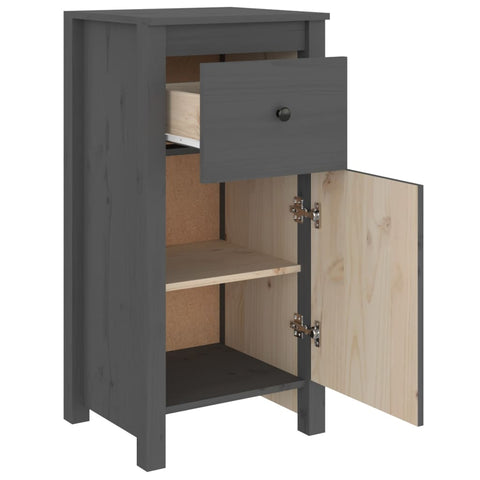 vidaXL Sideboards 2 pcs Grey 40x35x80 cm Solid Wood Pine