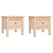 vidaXL Side Tables 2 pcs 40x40x39 cm Solid Wood Pine