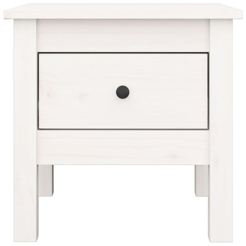 vidaXL Side Table White 40x40x39 cm Solid Wood Pine
