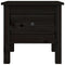 vidaXL Side Table Black 40x40x39 cm Solid Wood Pine