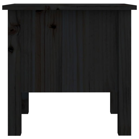 vidaXL Side Table Black 40x40x39 cm Solid Wood Pine