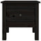 vidaXL Side Tables 2 pcs Black 40x40x39 cm Solid Wood Pine