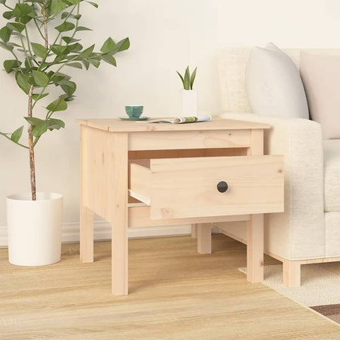 vidaXL Side Table 50x50x49 cm Solid Wood Pine