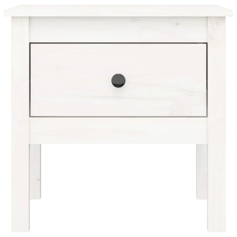 vidaXL Side Table White 50x50x49 cm Solid Wood Pine