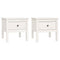 vidaXL Side Tables 2 pcs White 50x50x49 cm Solid Wood Pine