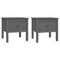 vidaXL Side Tables 2 pcs Grey 50x50x49 cm Solid Wood Pine