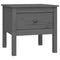 vidaXL Side Tables 2 pcs Grey 50x50x49 cm Solid Wood Pine