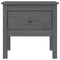 vidaXL Side Tables 2 pcs Grey 50x50x49 cm Solid Wood Pine