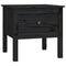 vidaXL Side Table Black 50x50x49 cm Solid Wood Pine