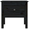 vidaXL Side Table Black 50x50x49 cm Solid Wood Pine