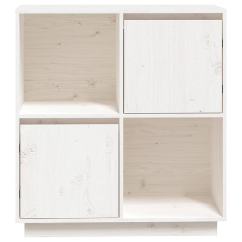 vidaXL Sideboard White 74x35x80 cm Solid Wood Pine