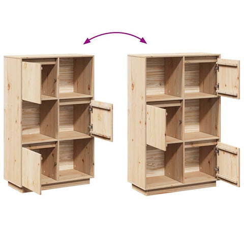 vidaXL Highboard 74x35x117 cm Solid Wood Pine