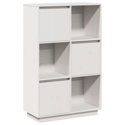 vidaXL Highboard White 74x35x117 cm Solid Wood Pine