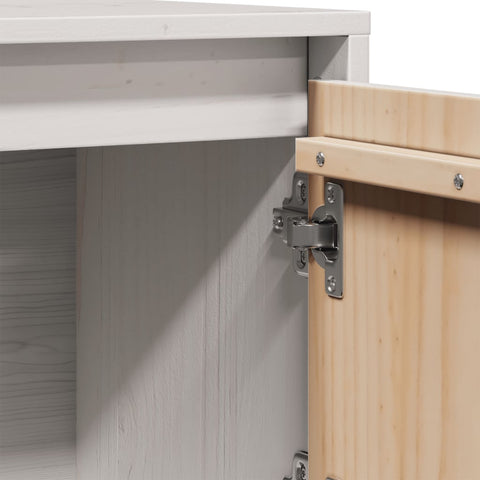 vidaXL Highboard White 74x35x117 cm Solid Wood Pine