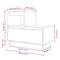 vidaXL Bedside Cabinet 60x34x51 cm Solid Wood Pine