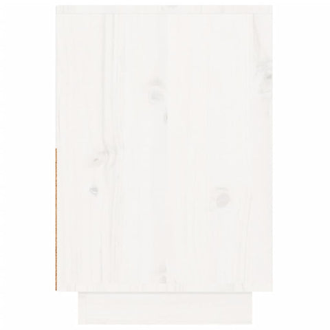 vidaXL Bedside Cabinet White 60x34x51 cm Solid Wood Pine