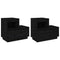 vidaXL Bedside Cabinets 2 pcs Black 60x34x51 cm Solid Wood Pine