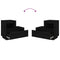 vidaXL Bedside Cabinets 2 pcs Black 60x34x51 cm Solid Wood Pine