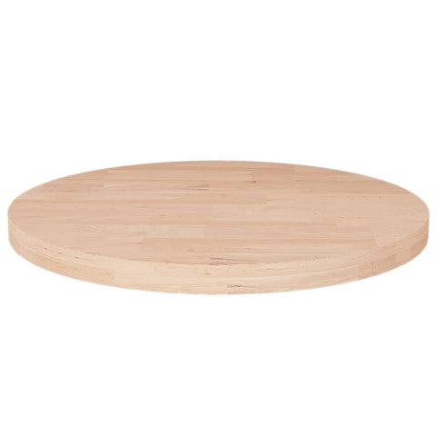 vidaXL Round Table Top Ø50x2,5 cm Untreated Solid Wood Oak