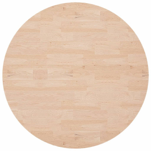 vidaXL Round Table Top Ø90x2,5 cm Untreated Solid Wood Oak