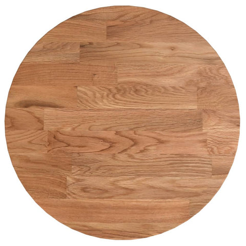 vidaXL Round Table Top Light Brown Ø30x1.5 cm Treated Solid Wood Oak