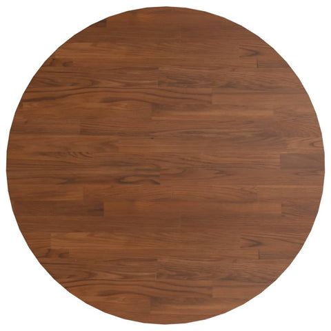 vidaXL Round Table Top Dark Brown Ø50x1.5 cm Treated Solid Wood Oak