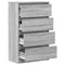 vidaXL Sideboard Grey Sonoma 60x35x98.5 cm Engineered Wood
