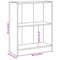 vidaXL Bookshelf Smoked Oak 60x24x76 cm Engineered Wood