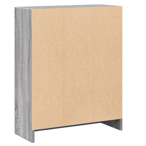 vidaXL Bookshelf Grey Sonoma 60x24x76 cm Engineered Wood