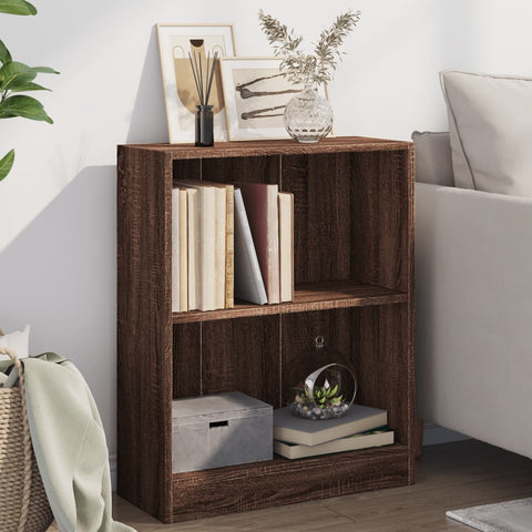 vidaXL Bookshelf Brown Oak 60x24x76 cm Engineered Wood