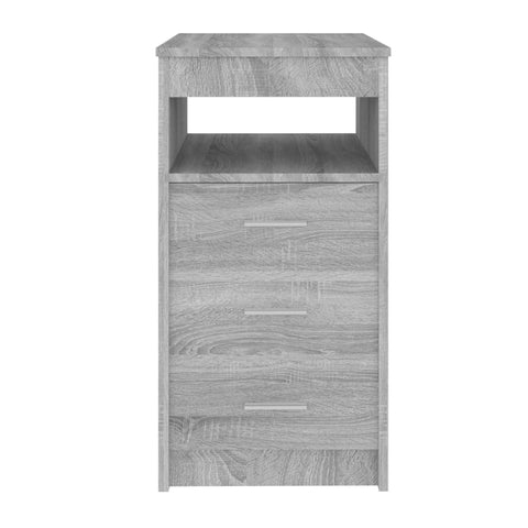 vidaXL Drawer Cabinet Grey Sonoma 40x50x76 cm Engineered Wood