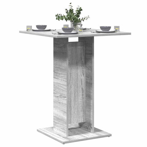vidaXL Bistro Table Grey Sonoma 60x60x75 cm Engineered Wood