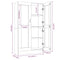 vidaXL Vitrine Cabinet Grey Sonoma 82.5x30.5x150 cm Engineered Wood