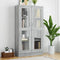 vidaXL Vitrine Cabinet Grey Sonoma 82.5x30.5x150 cm Engineered Wood