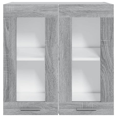 vidaXL Hanging Glass Cabinet Lyon Grey Sonoma 60x31x60 cm Engineered Wood