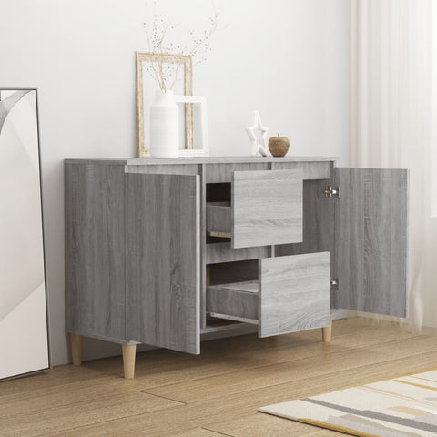 vidaXL Sideboard Grey Sonoma 103.5x35x70 cm Engineered Wood