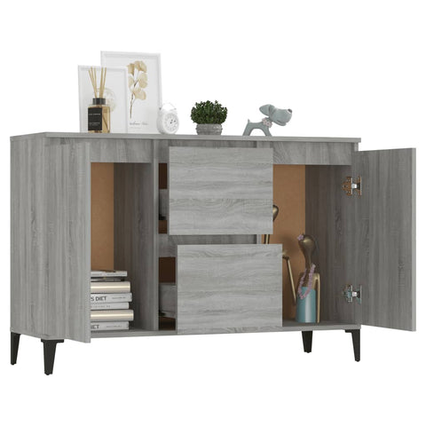 vidaXL Sideboard Grey Sonoma 104x35x70 cm Engineered Wood