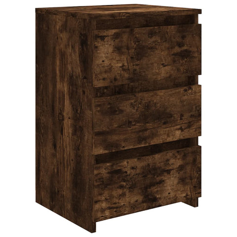 vidaXL Bed Cabinet Smoked Oak 40x35x62.5 cm Engineered Wood