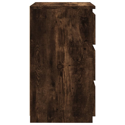 vidaXL Bed Cabinet Smoked Oak 40x35x62.5 cm Engineered Wood