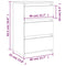 vidaXL Bed Cabinet Smoked Oak 40x35x62.5 cm Engineered Wood