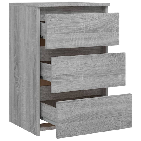 vidaXL Bed Cabinet Grey Sonoma 40x35x62.5 cm Engineered Wood