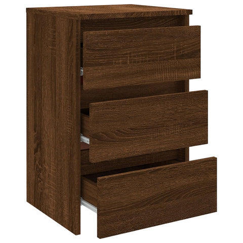 vidaXL Bed Cabinet Brown Oak 40x35x62.5 cm Engineered Wood