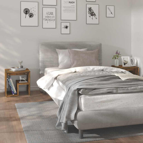 vidaXL Bed Cabinets 2 pcs Smoked Oak 40x30x40 cm Engineered Wood