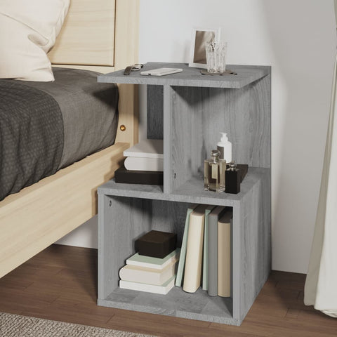 vidaXL Bedside Cabinet Grey Sonoma 35x35x55 cm Engineered Wood
