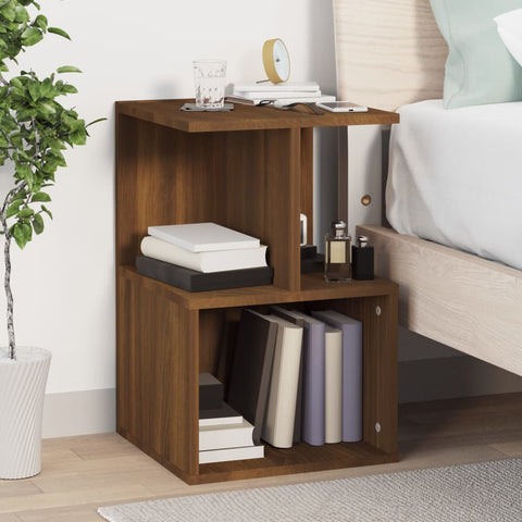 vidaXL Bedside Cabinet Brown Oak 35x35x55 cm Engineered Wood
