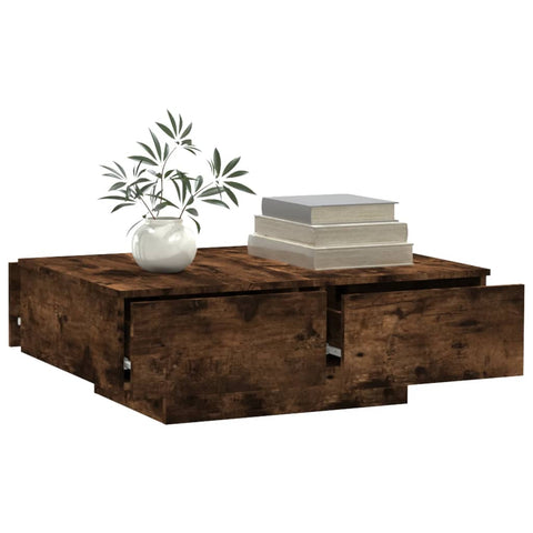 vidaXL Coffee Table Smoked Oak 90x60x31 cm Engineered Wood