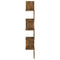 vidaXL Wall Corner Shelf Smoked Oak 20x20x127.5 cm Engineered Wood