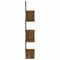 vidaXL Wall Corner Shelf Smoked Oak 20x20x127.5 cm Engineered Wood