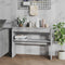 vidaXL Console Table Grey Sonoma 102x30x80 cm Engineered Wood