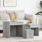vidaXL Nesting Tables 3 pcs Grey Sonoma Engineered Wood